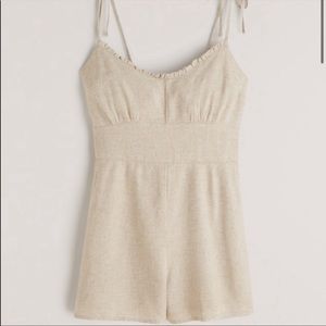 BNWT Oatmeal Linen Romper